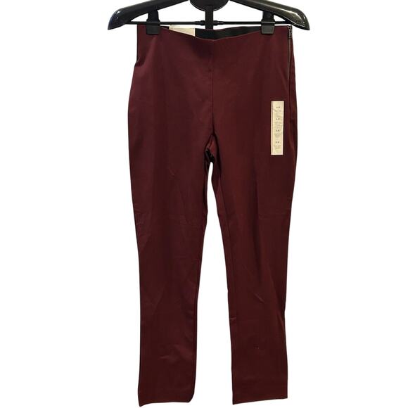 NWT A New Day Women's Size 4 R Burgundy High-Rise Skinny Ankle Pants Stretch - Picture 1 of 8